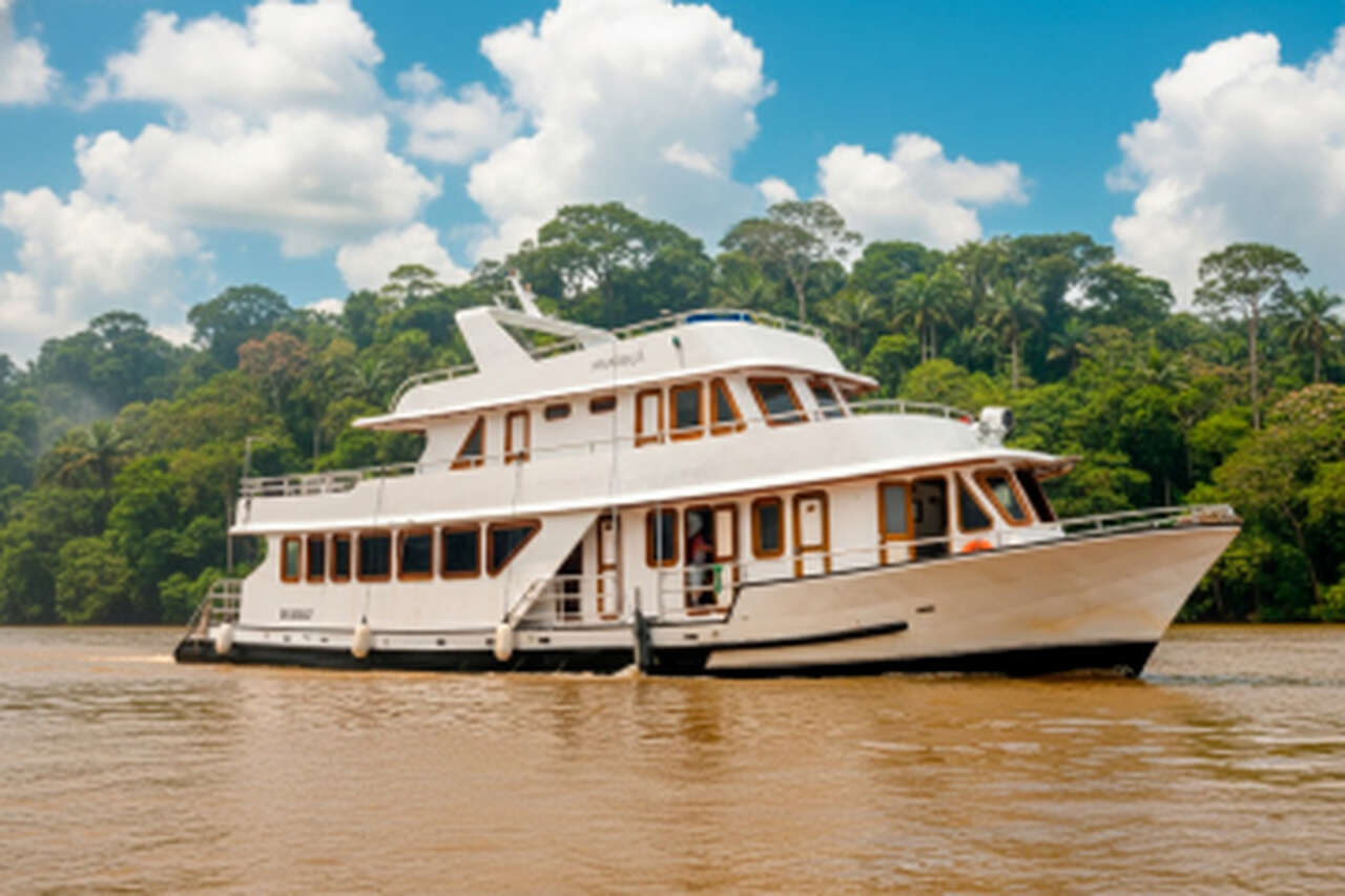 bateau de croisière sur le fleuve Amazone
