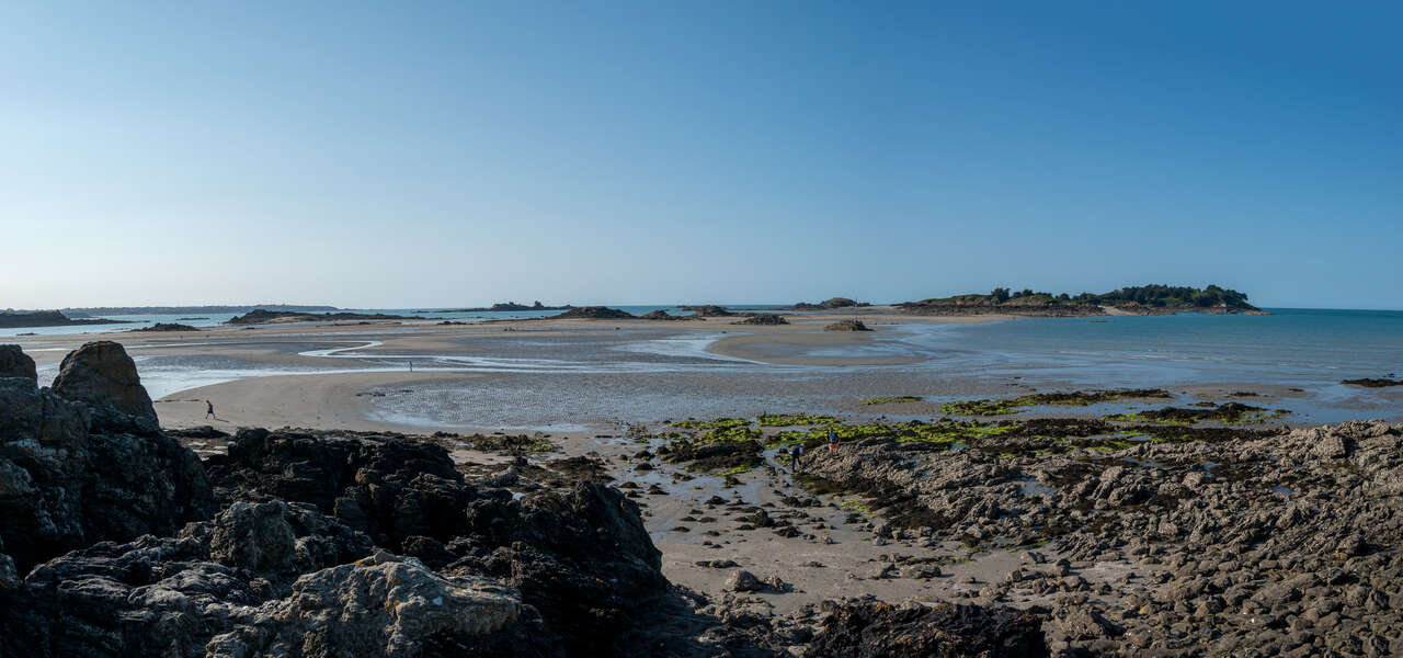 Paysage du littoral breton, Ebihens à marée basse