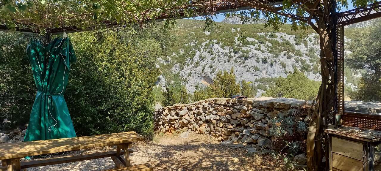 Vue depuis la terrasse du gîte
