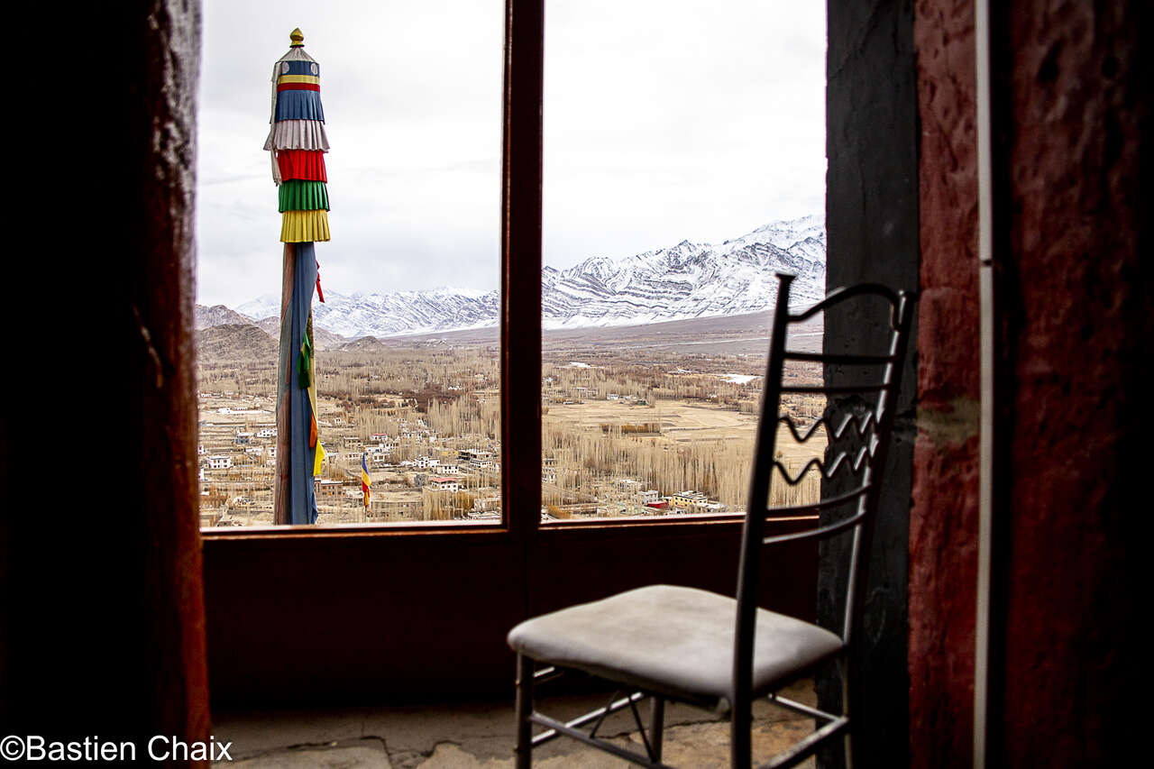 Vue sur la vallée du Ladakh depuis un monastère